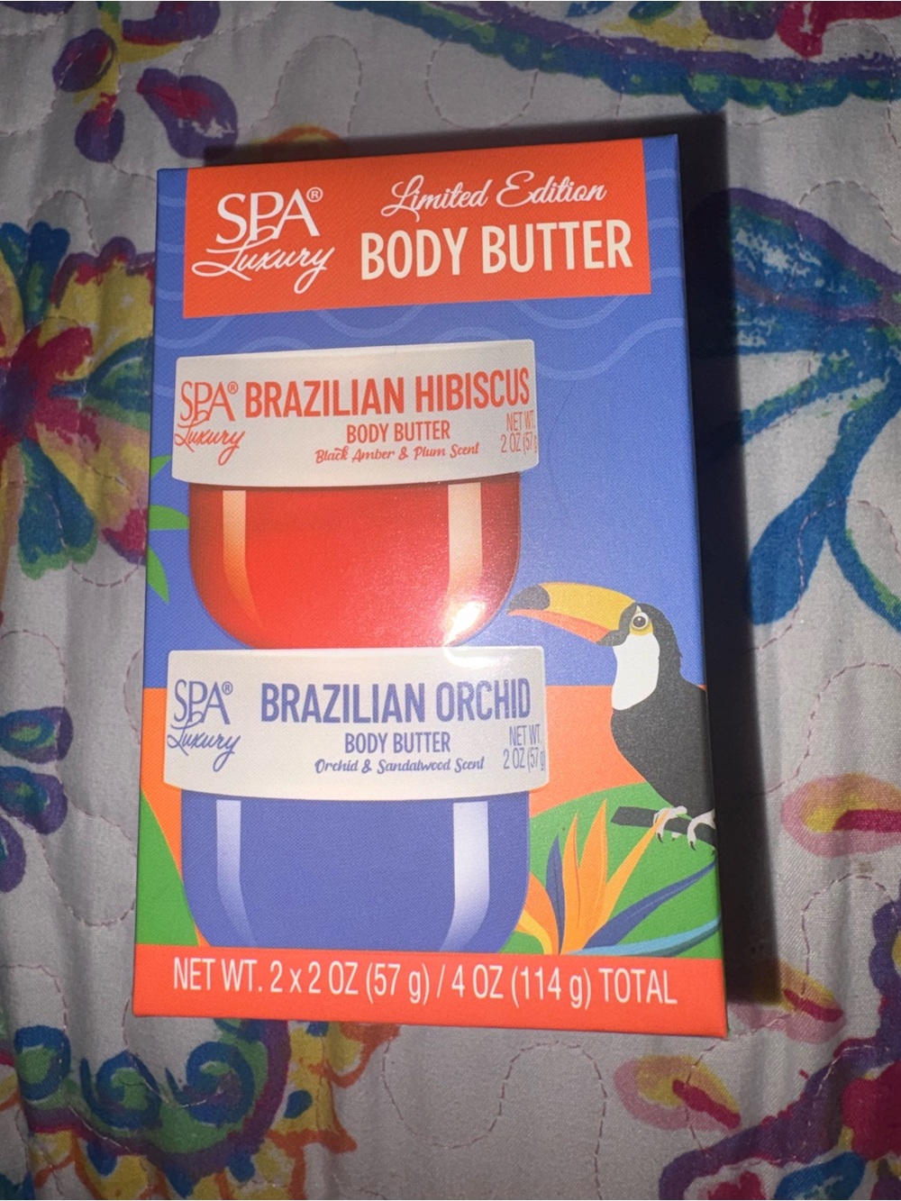 Brazilian Hibiscus & Brazilian Orchid Body Butter Duo - Orange & Blue